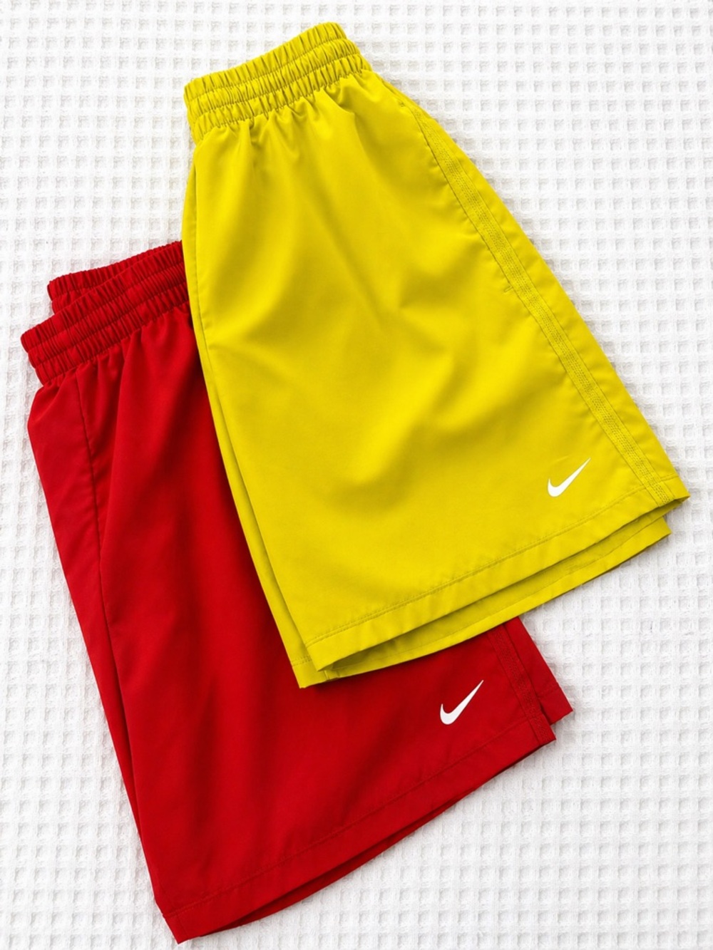 Nike Kids Athletic Shorts in Bright Yellow and Red